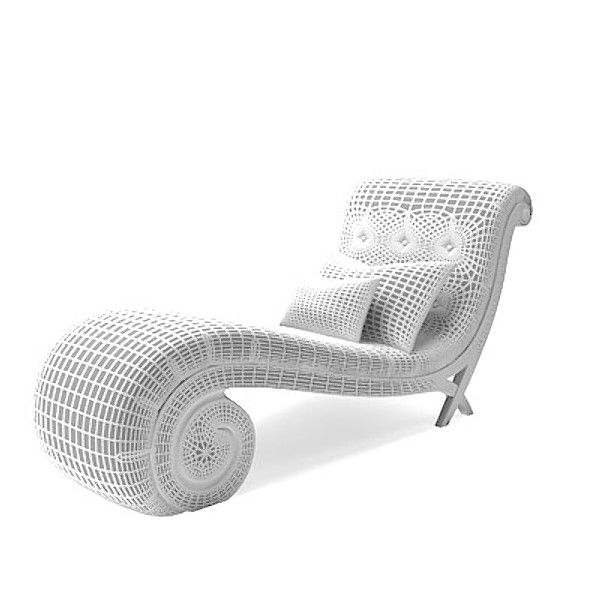 3d model of christopher guy 60-0107 - Christopher guy 60-0107 accent chaise longue by shop3ds